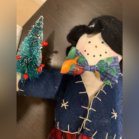 Adorable Plush Snowman & Moose, Gently Used, String Attached for Ornament Use - Picture 15 of 16